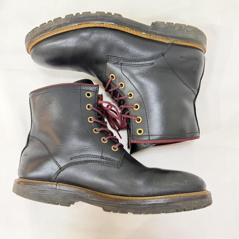 ダナー Danner ブーツ ショートブーツ D0020 レースアップ レザーブーツ プレーントゥ black US8/26cm US：8 ロゴ、文字 黒 / ブラック / black メンズ USED 古着 中古 50165819