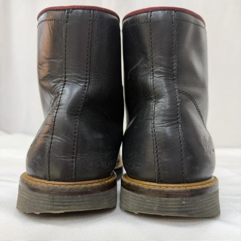 ダナー Danner ブーツ ショートブーツ D0020 レースアップ レザーブーツ プレーントゥ black US8/26cm US：8 ロゴ、文字 黒 / ブラック / black メンズ USED 古着 中古 50165819