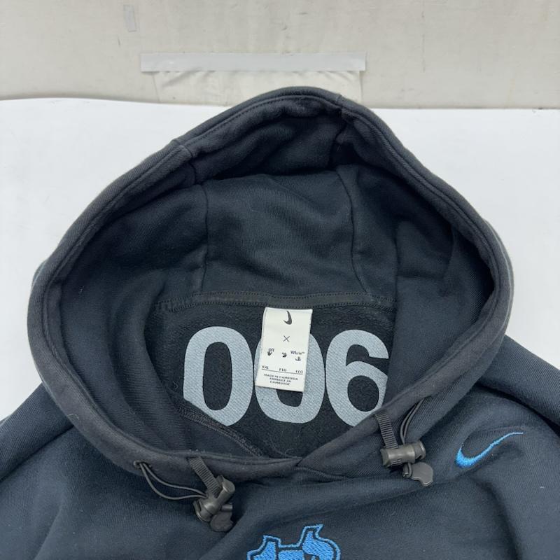 オフホワイト off white パーカー 長袖 NIKE NRG FLC HOODIE AIR ロゴ 刺繍 パーカー DN1760-010 XXL 黒 / ブラック / black メンズ USED 古着 中古 50165820