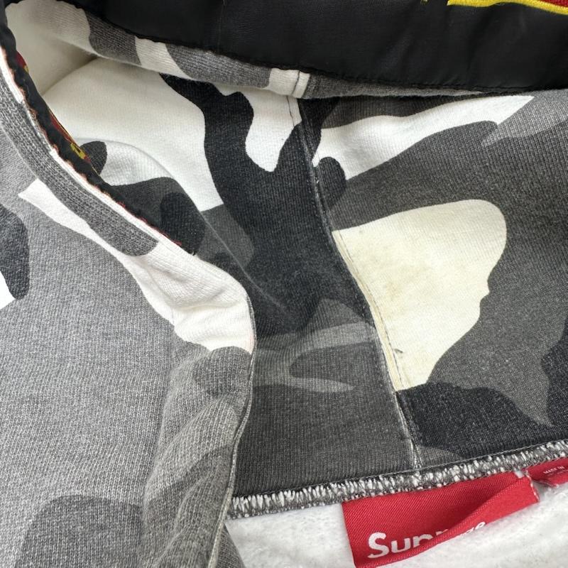 シュプリーム Supreme パーカー 長袖 Woven Patches Hooded Sweatshirt スノーカモ パーカー XL 灰 / グレー / gray X マルチカラー / マルチカラー / multicolor メンズ USED 古着 中古 50165822
