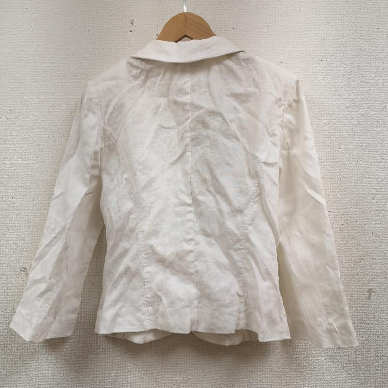 古着 USED ジャケット、上着 ジャケット、ブレザー Renato Nucci フランス製 麻 リネン ノッチドラペル パッチポケット テーラードジャケット 38 白 / ホワイト / white レディース USED 古着 中古 50165827
