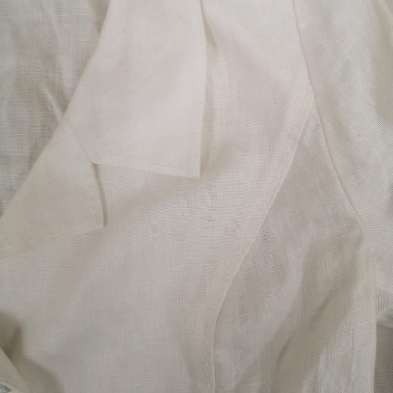 古着 USED ジャケット、上着 ジャケット、ブレザー Renato Nucci フランス製 麻 リネン ノッチドラペル パッチポケット テーラードジャケット 38 白 / ホワイト / white レディース USED 古着 中古 50165827