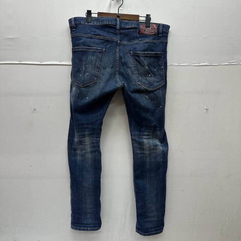 ディースクエアード DSQUARED2 パンツ デニム、ジーンズ Skater Jean ダメージ ペイント 加工 デニム パンツ S74LB0673 50 インディゴ / インディゴ / Indigo メンズ USED 古着 中古 50165828