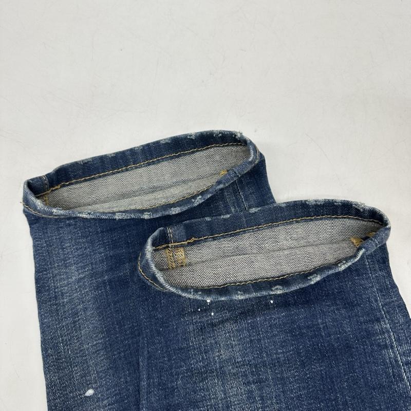 ディースクエアード DSQUARED2 パンツ デニム、ジーンズ Skater Jean ダメージ ペイント 加工 デニム パンツ S74LB0673 50 インディゴ / インディゴ / Indigo メンズ USED 古着 中古 50165828
