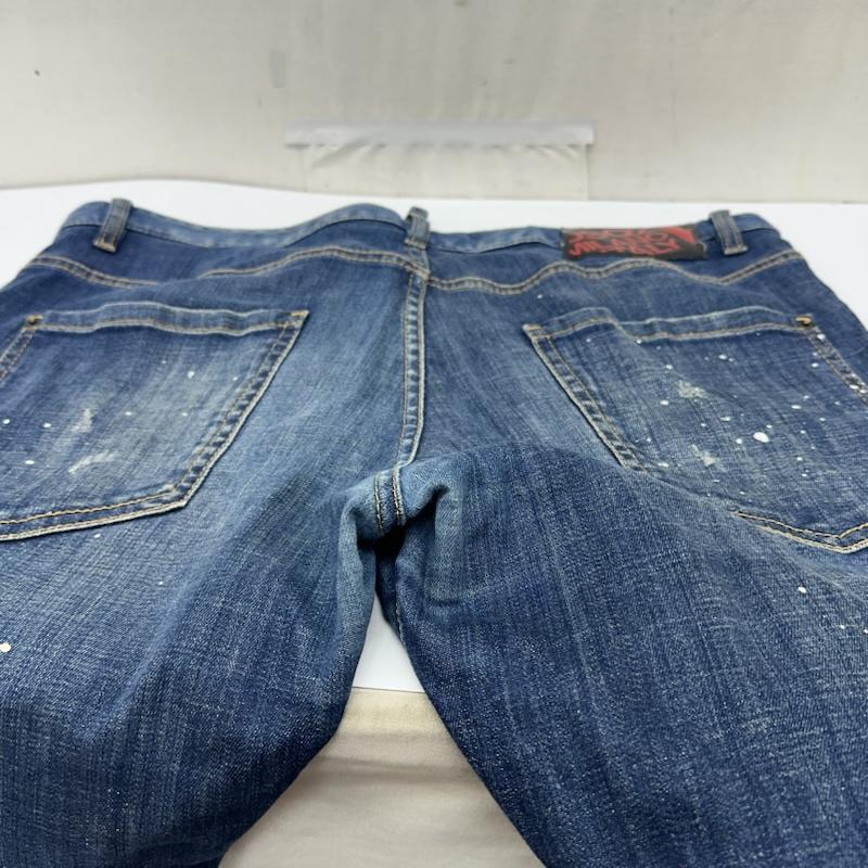 ディースクエアード DSQUARED2 パンツ デニム、ジーンズ Skater Jean ダメージ ペイント 加工 デニム パンツ S74LB0673 50 インディゴ / インディゴ / Indigo メンズ USED 古着 中古 50165828