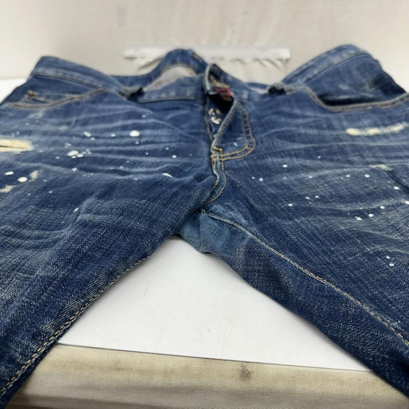 ディースクエアード DSQUARED2 パンツ デニム、ジーンズ Skater Jean ダメージ ペイント 加工 デニム パンツ S74LB0673 50 インディゴ / インディゴ / Indigo メンズ USED 古着 中古 50165828