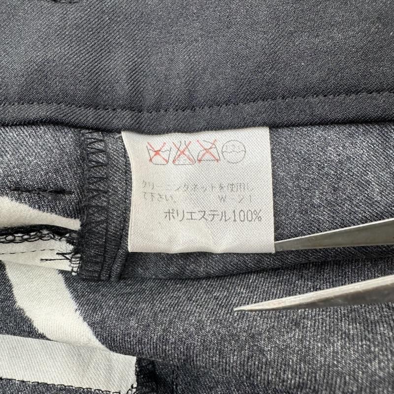 イッセイミヤケ ISSEY MIYAKE パンツ スラックス 絞り デザイン ボーダー パンツ IM71-FF128 S 黒 / ブラック / black X 白 / ホワイト / white レディース USED 古着 中古 50165831