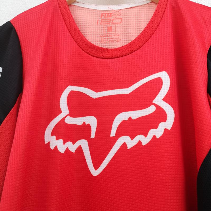 フォックスレーシング FOX RACING Tシャツ 長袖 メッシュ ドロップテール きつね モトクロスバイク モトクロス ジャージ M 赤 / レッド / red メンズ USED 古着 中古 50165833