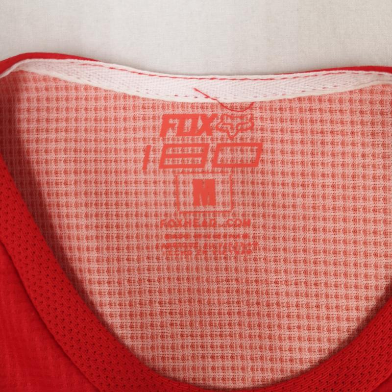 フォックスレーシング FOX RACING Tシャツ 長袖 メッシュ ドロップテール きつね モトクロスバイク モトクロス ジャージ M 赤 / レッド / red メンズ USED 古着 中古 50165833
