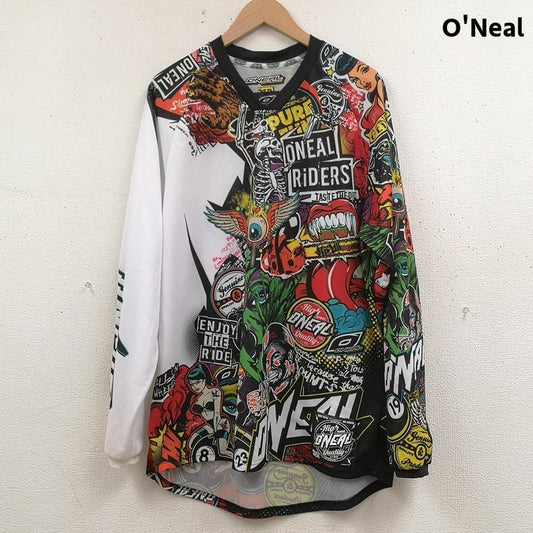古着 USED Tシャツ 長袖 O Neal 総柄 グラフィック パンク アメコミ 昇華プリント メッシュ Vネック 長袖Tシャツ M マルチカラー / マルチカラー / multicolor メンズ USED 古着 中古 50165835