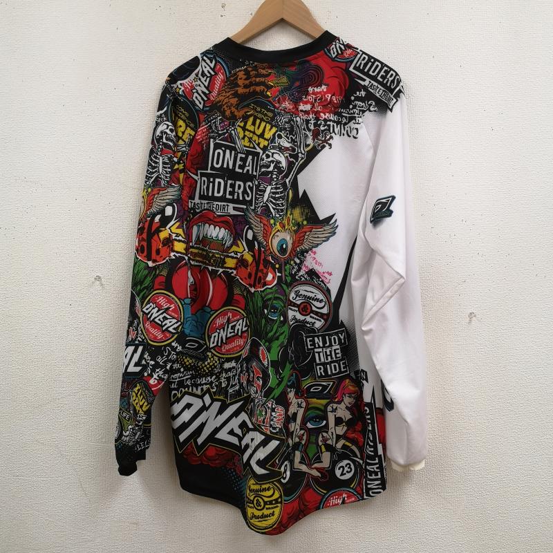 古着 USED Tシャツ 長袖 O Neal 総柄 グラフィック パンク アメコミ 昇華プリント メッシュ Vネック 長袖Tシャツ M マルチカラー / マルチカラー / multicolor メンズ USED 古着 中古 50165835