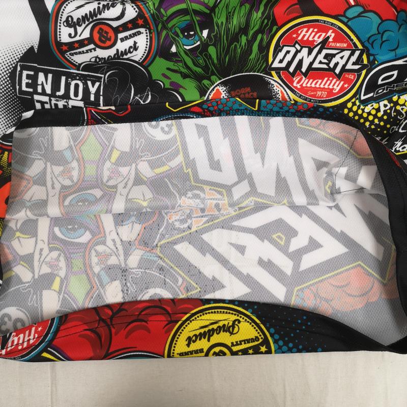 古着 USED Tシャツ 長袖 O Neal 総柄 グラフィック パンク アメコミ 昇華プリント メッシュ Vネック 長袖Tシャツ M マルチカラー / マルチカラー / multicolor メンズ USED 古着 中古 50165835