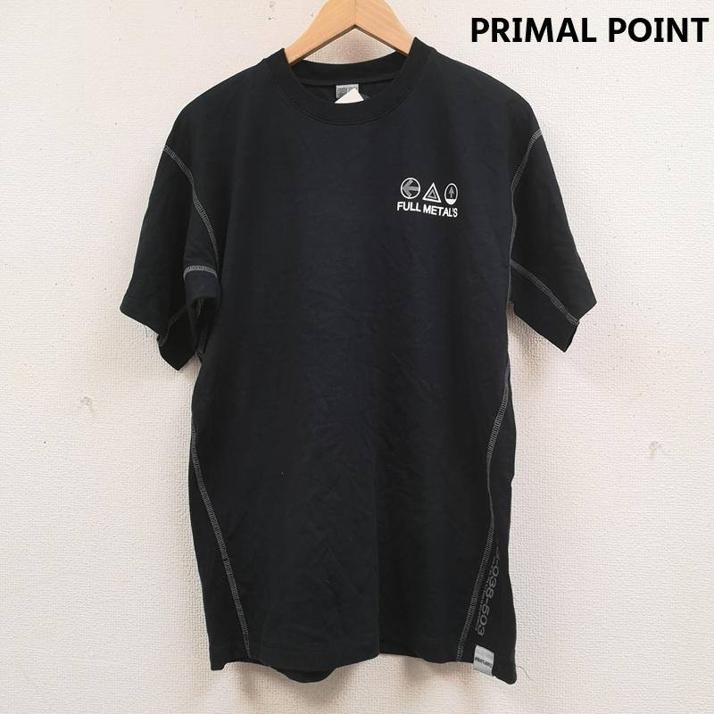 古着 USED Tシャツ 半袖 PRIMAL POINT シリアルコード テキスト 変形パターン ステッチ ピスネーム 半袖丸首 Tシャツ M 黒 / ブラック / black メンズ USED 古着 中古 50165840