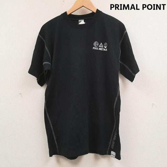 古着 USED Tシャツ 半袖 PRIMAL POINT シリアルコード テキスト 変形パターン ステッチ ピスネーム 半袖丸首 Tシャツ M 黒 / ブラック / black メンズ USED 古着 中古 50165840