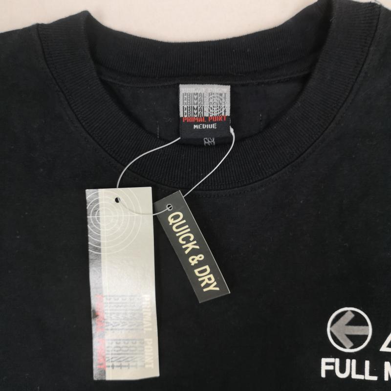 古着 USED Tシャツ 半袖 PRIMAL POINT シリアルコード テキスト 変形パターン ステッチ ピスネーム 半袖丸首 Tシャツ M 黒 / ブラック / black メンズ USED 古着 中古 50165840