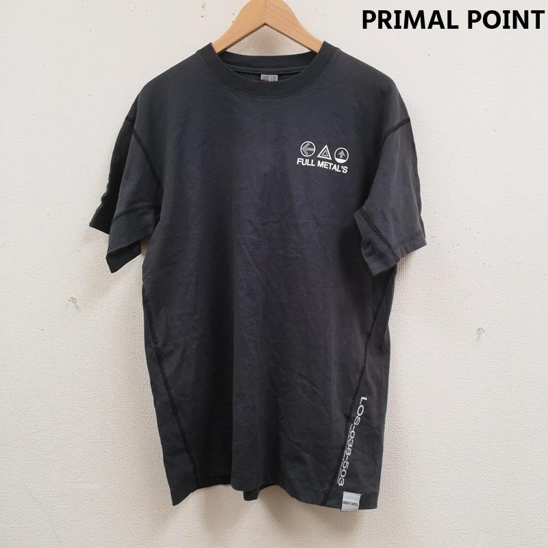 古着 USED Tシャツ 半袖 PRIMAL POINT シリアルコード テキスト 変形パターン ステッチ ピスネーム 半袖丸首 Tシャツ M 紺 / ネイビー / navy メンズ USED 古着 中古 50165841