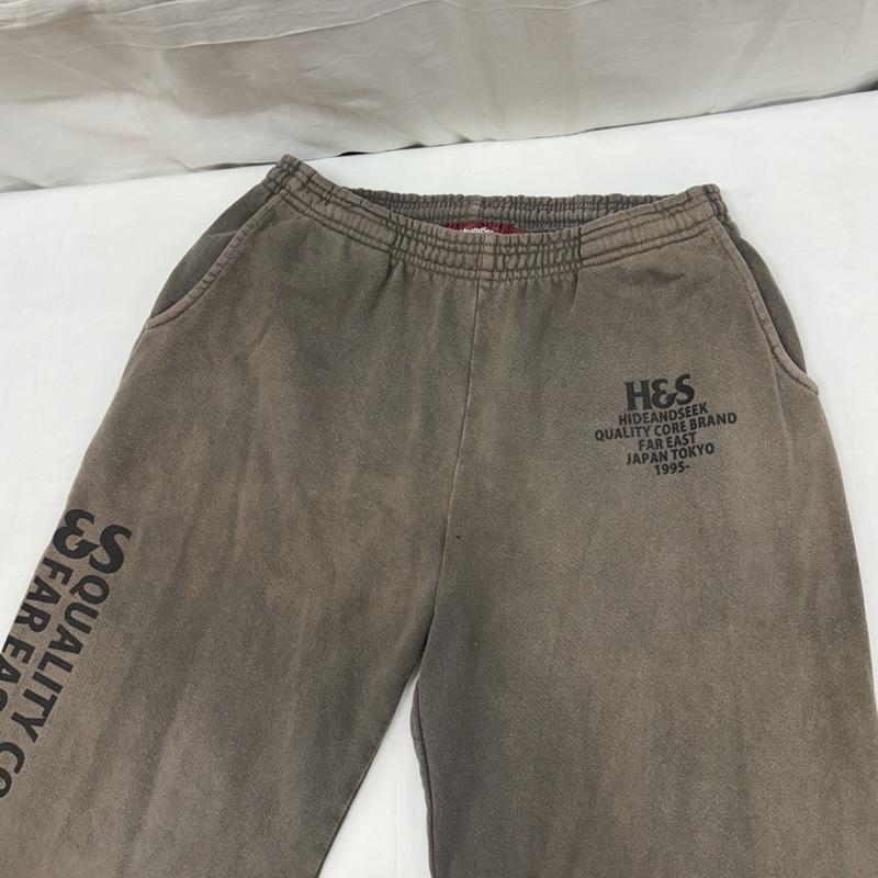 ハイドアンドシーク HIDE AND SEEK ボトムス ボトムス HP-011022 USA製 ロゴ プリント スウェット パンツ 裏起毛 M メンズ USED 古着 中古 50165845
