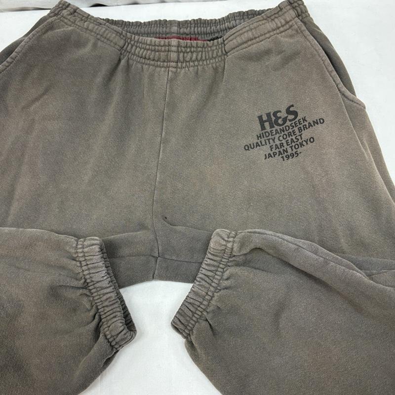 ハイドアンドシーク HIDE AND SEEK ボトムス ボトムス HP-011022 USA製 ロゴ プリント スウェット パンツ 裏起毛 M メンズ USED 古着 中古 50165845