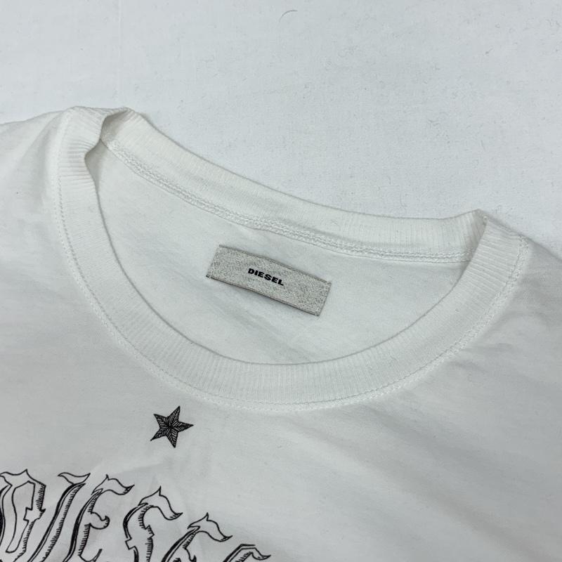 ディーゼル DIESEL Tシャツ 半袖 リーフ ウイング ロゴ クルーネック Tシャツ S 白 / ホワイト / white レディース USED 古着 中古 50165847