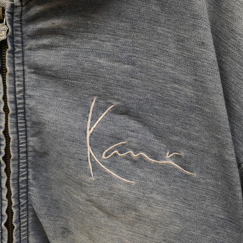 カールカナイ KARL KANI パーカー 長袖 フェード ブリーチ加工 フルジップ オーバーサイズ デニム スウェット パーカー 211K1305 4L インディゴ / インディゴ / Indigo メンズ USED 古着 中古 50165850