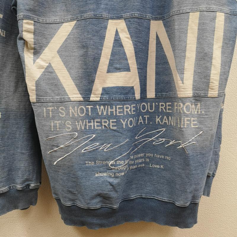 カールカナイ KARL KANI パーカー 長袖 フェード ブリーチ加工 フルジップ オーバーサイズ デニム スウェット パーカー 211K1305 4L インディゴ / インディゴ / Indigo メンズ USED 古着 中古 50165850