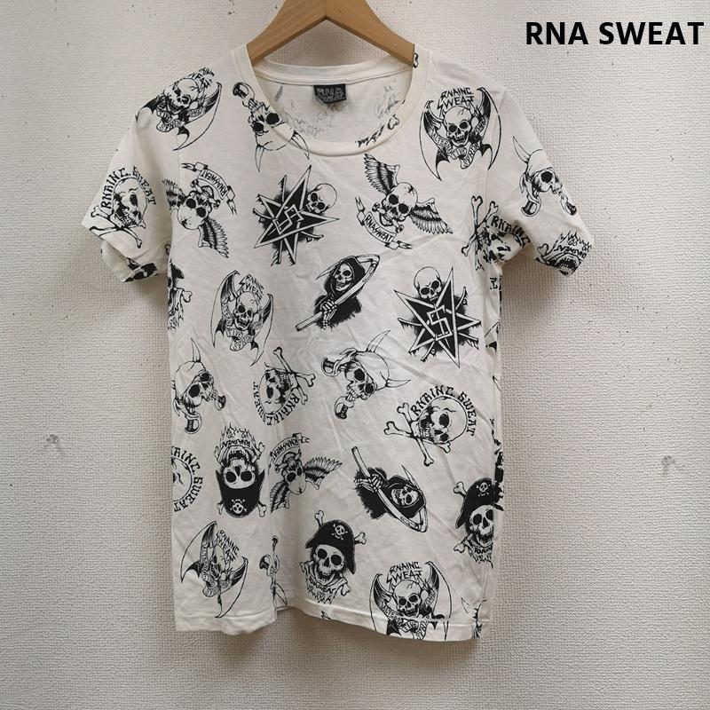 アールエヌエー RNA Tシャツ 半袖 総柄 ドクロ 骸骨 スカル 海賊 タトゥーフラッシュ Y2K グランジ パンク ロック 丸首半袖Tシャツ M 白 / ホワイト / white レディース USED 古着 中古 50165856