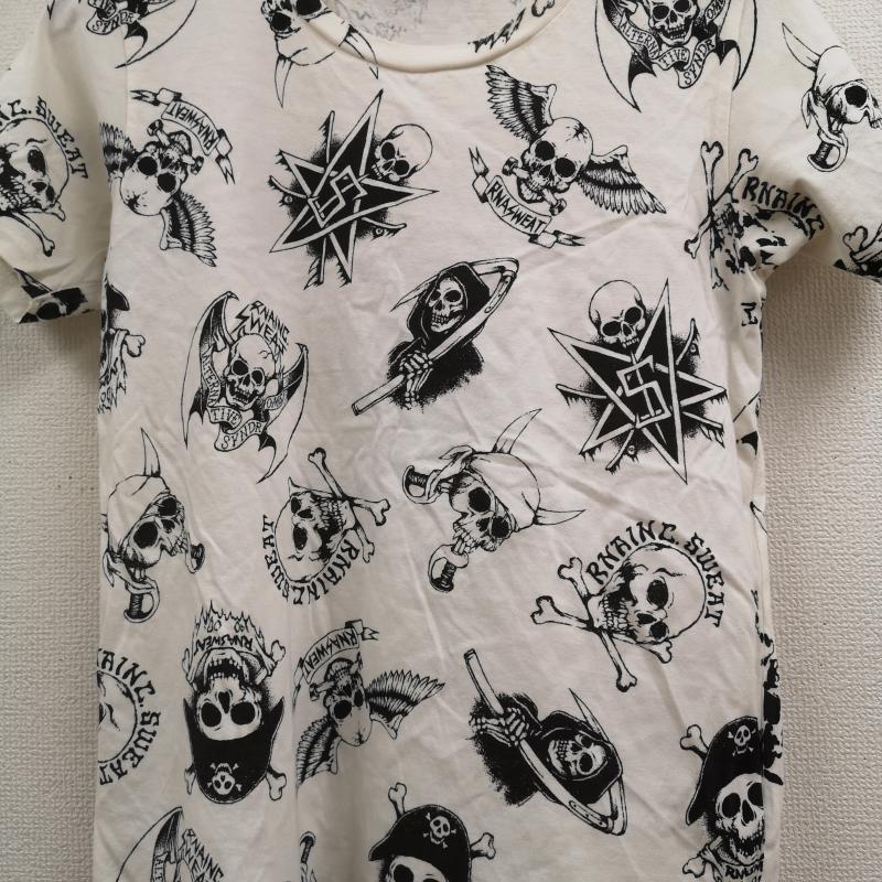 アールエヌエー RNA Tシャツ 半袖 総柄 ドクロ 骸骨 スカル 海賊 タトゥーフラッシュ Y2K グランジ パンク ロック 丸首半袖Tシャツ M 白 / ホワイト / white レディース USED 古着 中古 50165856