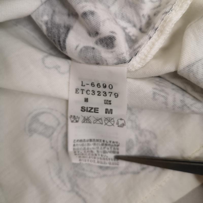 アールエヌエー RNA Tシャツ 半袖 総柄 ドクロ 骸骨 スカル 海賊 タトゥーフラッシュ Y2K グランジ パンク ロック 丸首半袖Tシャツ M 白 / ホワイト / white レディース USED 古着 中古 50165856