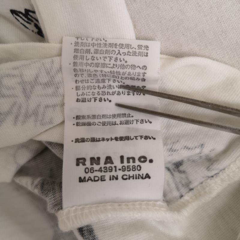 アールエヌエー RNA Tシャツ 半袖 総柄 ドクロ 骸骨 スカル 海賊 タトゥーフラッシュ Y2K グランジ パンク ロック 丸首半袖Tシャツ M 白 / ホワイト / white レディース USED 古着 中古 50165856