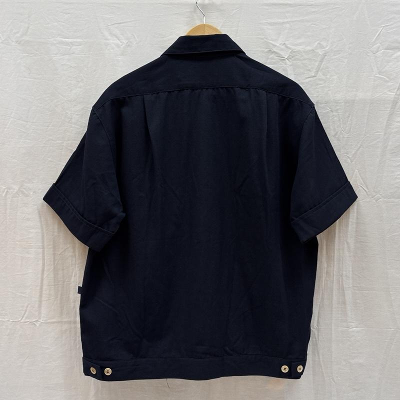 古着 USED シャツ、ブラウス 半袖 TWENTY-FOUR SEVEN コットン ボックス シャツ 半袖 裾アジャスターボタン L 紺 / ネイビー / navy メンズ USED 古着 中古 50165858