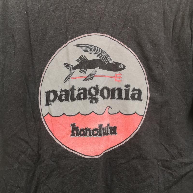 パタゴニア patagonia Tシャツ 半袖 フライングフィッシュ トビウオ 魚 ハワイ ホノルル 限定 グラフィックプリント 丸首半袖Tシャツ XS 黒 / ブラック / black メンズ USED 古着 中古 50165864