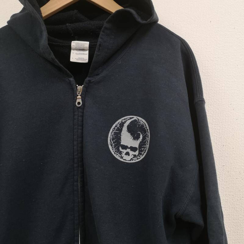 古着 USED パーカー 長袖 Last Rites Tattoo Theatre Paul Booth タトゥー スカル 骸骨 死神 オリジナルグラフィックパーカー L 紺 / ネイビー / navy メンズ USED 古着 中古 50165865