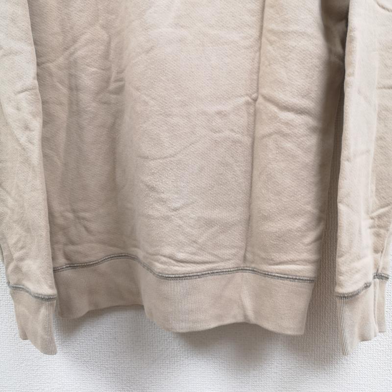 メゾンキツネ MAISON KITSUNE トレーナー 長袖 フォックスヘッド ワッペン ワンポイント Vガゼット スウェット 裏毛 パイル地 DM00310KM0002 S ベージュ / ベージュ / beige メンズ USED 古着 中古 50165866
