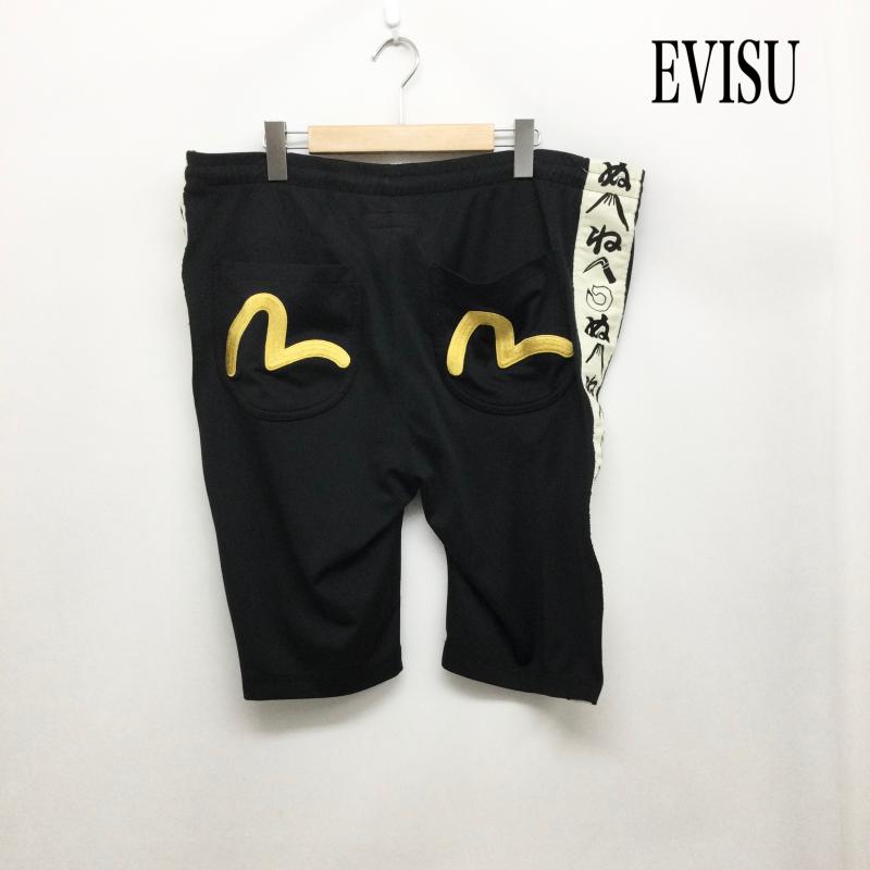 ヤマネ YAMANE パンツ ショートパンツ YAMANEエビス　ハーフパンツ　ライン　カモメ　Y2K 38インチ ロゴ、文字 黒 / ブラック / black メンズ USED 古着 中古 50165874