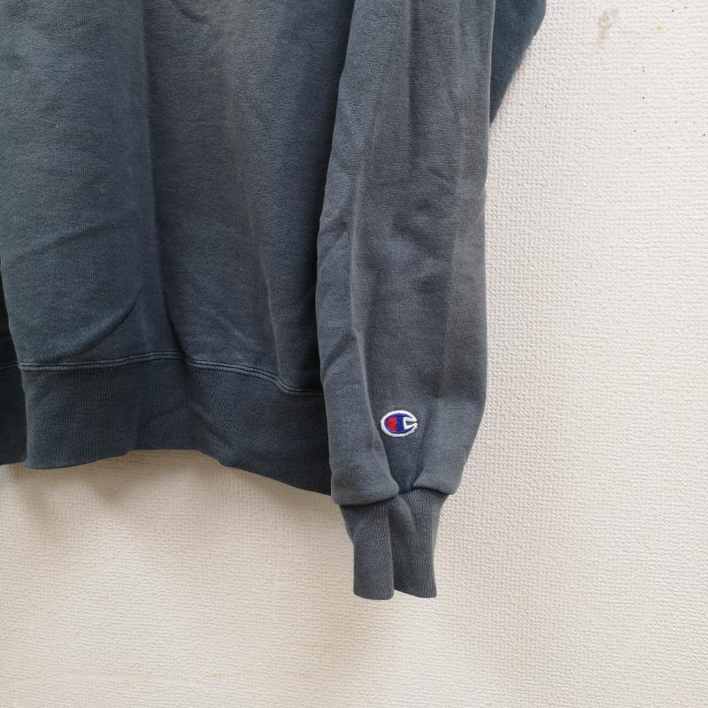 チャンピオン Champion トレーナー 長袖 90s メキシコ製 青刺繍タグ Vガゼット V字ステッチ 裏起毛 クルーネック スウェット トレーナー L 紺 / ネイビー / navy メンズ USED 古着 中古 50165881