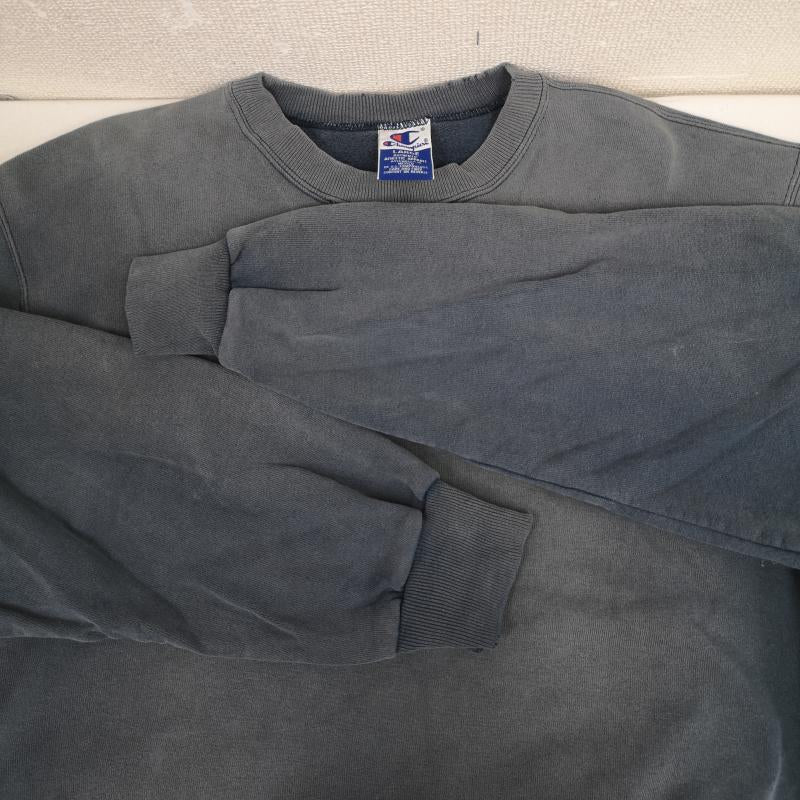チャンピオン Champion トレーナー 長袖 90s メキシコ製 青刺繍タグ Vガゼット V字ステッチ 裏起毛 クルーネック スウェット トレーナー L 紺 / ネイビー / navy メンズ USED 古着 中古 50165881