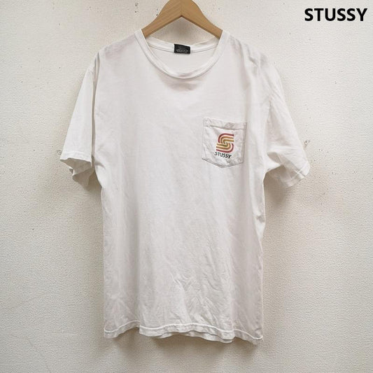 ステューシー STUSSY Tシャツ 半袖 00s メキシコ製 黒タグ 胸ポケット ワンポイント グラフィック 半袖 Tシャツ M 白 / ホワイト / white メンズ USED 古着 中古 50165883