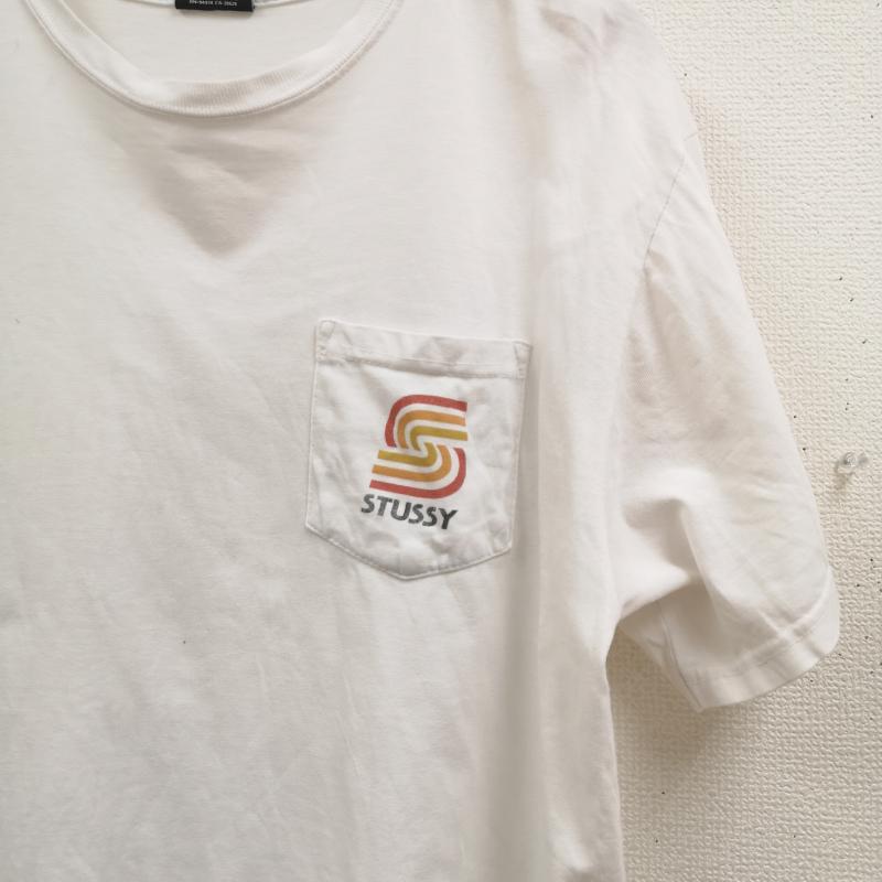 ステューシー STUSSY Tシャツ 半袖 00s メキシコ製 黒タグ 胸ポケット ワンポイント グラフィック 半袖 Tシャツ M 白 / ホワイト / white メンズ USED 古着 中古 50165883