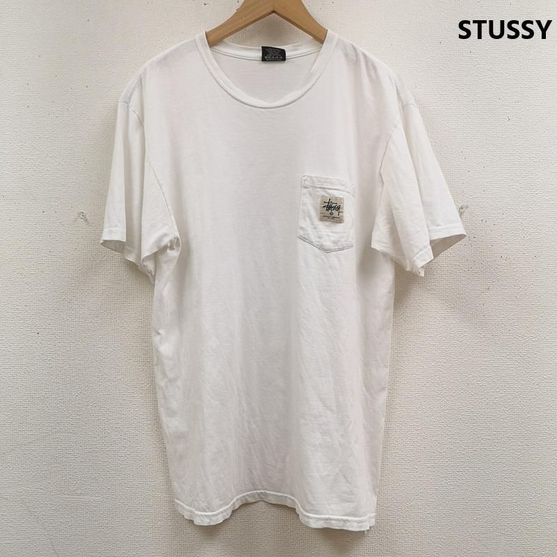 ステューシー STUSSY Tシャツ 半袖 00s メキシコ製 黒タグ ショーンフォント ロゴパッチ 胸ポケット 半袖 Tシャツ M 白 / ホワイト / white メンズ USED 古着 中古 50165884