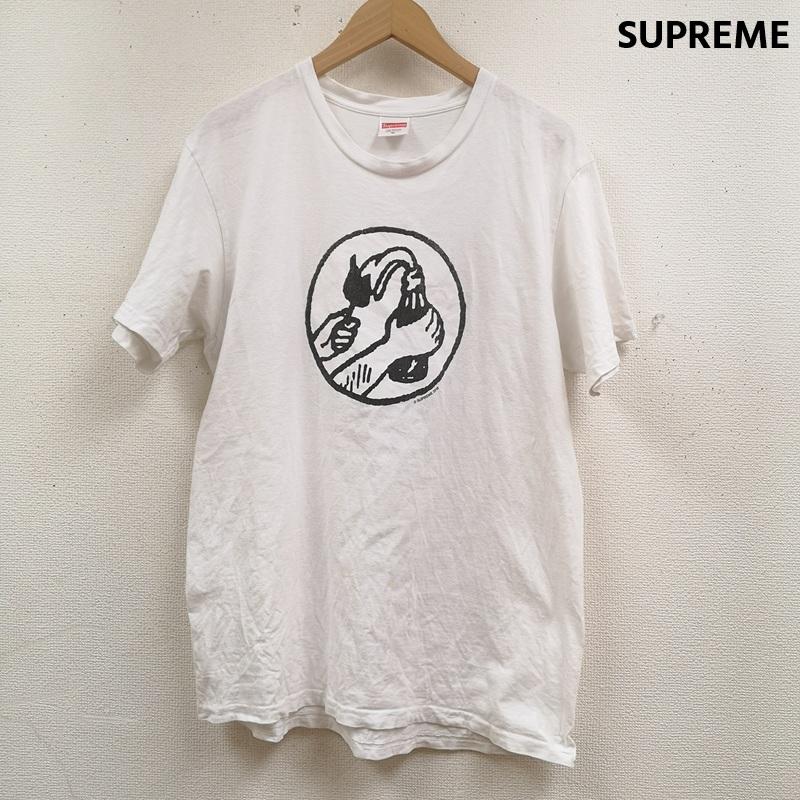 シュプリーム Supreme Tシャツ 半袖 18SS molotov tee 火炎瓶 モロトフ カクテル グラフィック 半袖 Tシャツ M 白 / ホワイト / white メンズ USED 古着 中古 50165885