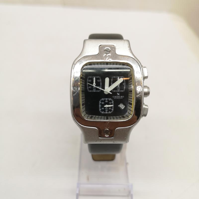 古着 USED 腕時計 アナログ（クォーツ式） CAODURO クロノグラフ アナログ 時計 8489 - 黒 / ブラック / black X 銀 / シルバー / silver color メンズ USED 古着 中古 50165888