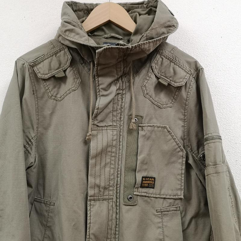 ジースターロゥ G-STAR RAW ジャケット、上着 フライトジャケット ミリタリー ギミック ウォッシュ ニットリブ フライトジャケット GS3301 M カーキ / カーキ / khaki メンズ USED 古着 中古 50165895