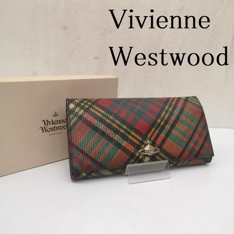 ヴィヴィアンウエストウッド Vivienne Westwood 財布 長財布 長財布 タータンチェック ロングウォレット - レディース USED 古着 中古 50165901