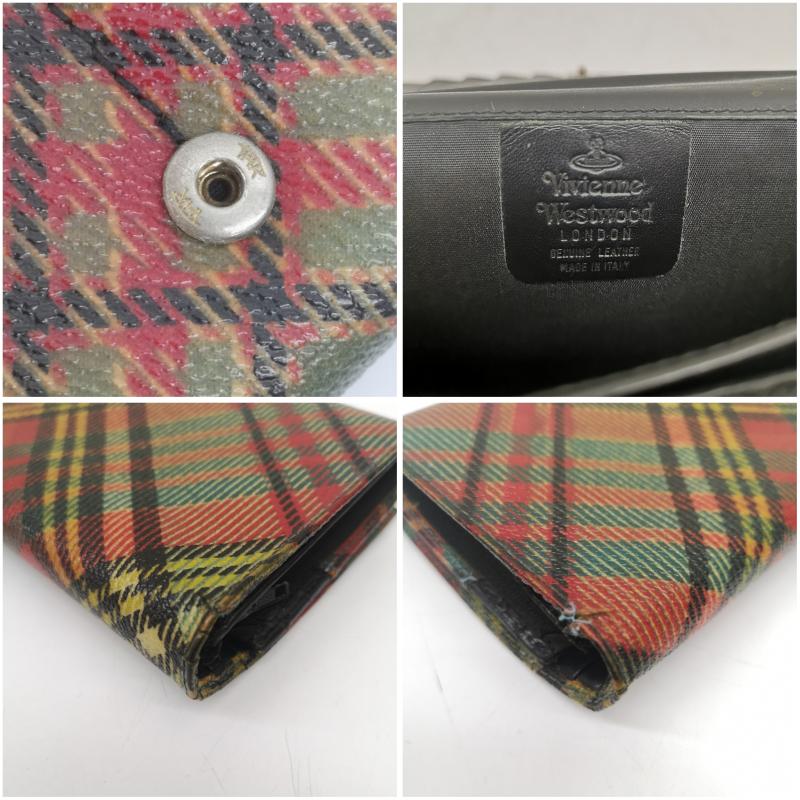 ヴィヴィアンウエストウッド Vivienne Westwood 財布 長財布 長財布 タータンチェック ロングウォレット - レディース USED 古着 中古 50165901