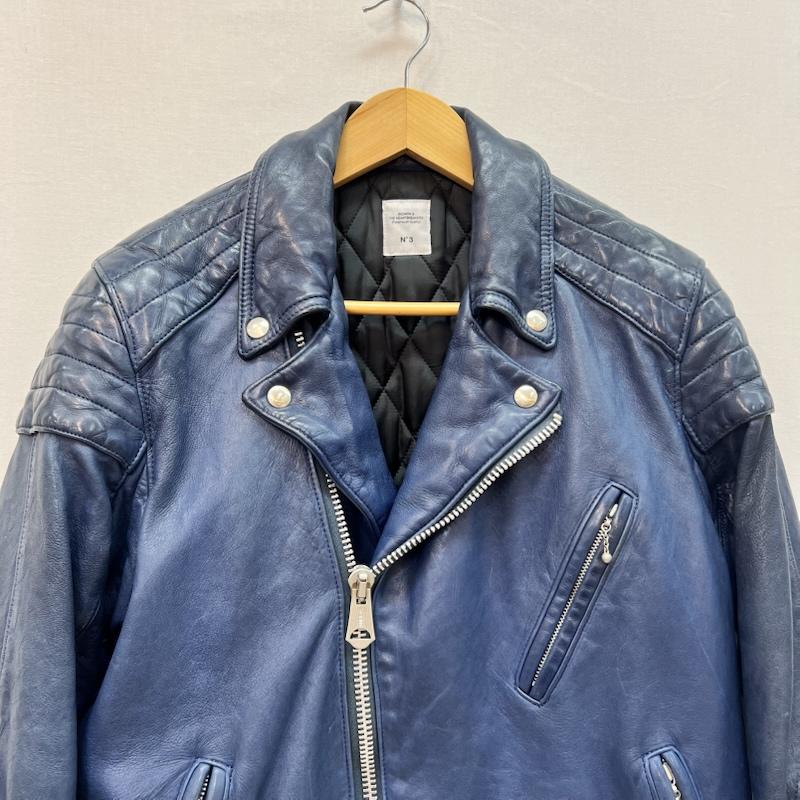 ベドウィン BEDWIN ジャケット、上着 ライダース シープスキン レザー ダブル ライダースジャケット 3 青 / ブルー / blue メンズ USED 古着 中古 50165911