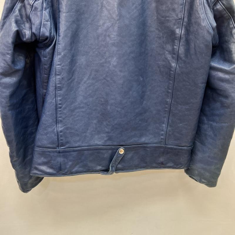 ベドウィン BEDWIN ジャケット、上着 ライダース シープスキン レザー ダブル ライダースジャケット 3 青 / ブルー / blue メンズ USED 古着 中古 50165911
