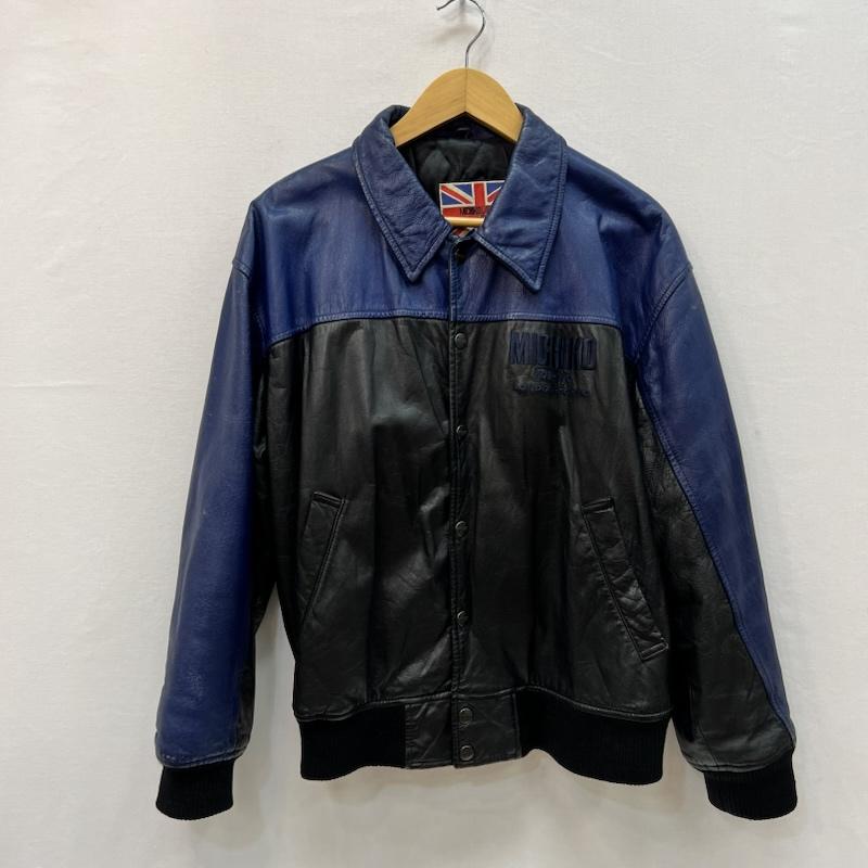 ヴィンテージ VINTAGE ジャケット、上着 レザージャケット 90s MICHIKO LONDON レザー スタジャン M 青 / ブルー / blue X 黒 / ブラック / black レディース USED 古着 中古 50165914