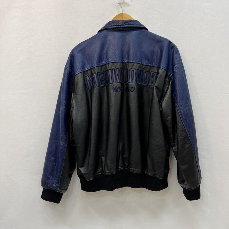 ヴィンテージ VINTAGE ジャケット、上着 レザージャケット 90s MICHIKO LONDON レザー スタジャン M 青 / ブルー / blue X 黒 / ブラック / black レディース USED 古着 中古 50165914