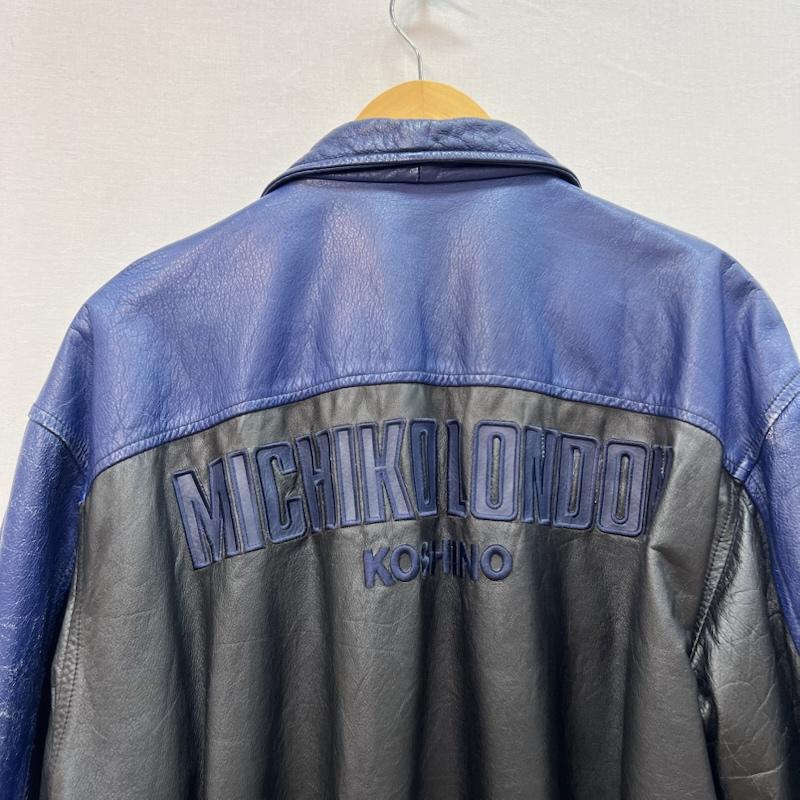 ヴィンテージ VINTAGE ジャケット、上着 レザージャケット 90s MICHIKO LONDON レザー スタジャン M 青 / ブルー / blue X 黒 / ブラック / black レディース USED 古着 中古 50165914