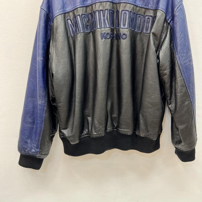 ヴィンテージ VINTAGE ジャケット、上着 レザージャケット 90s MICHIKO LONDON レザー スタジャン M 青 / ブルー / blue X 黒 / ブラック / black レディース USED 古着 中古 50165914